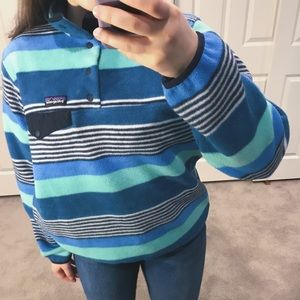 Patagonia Synchilla in Fitz Stripe Micro Navy